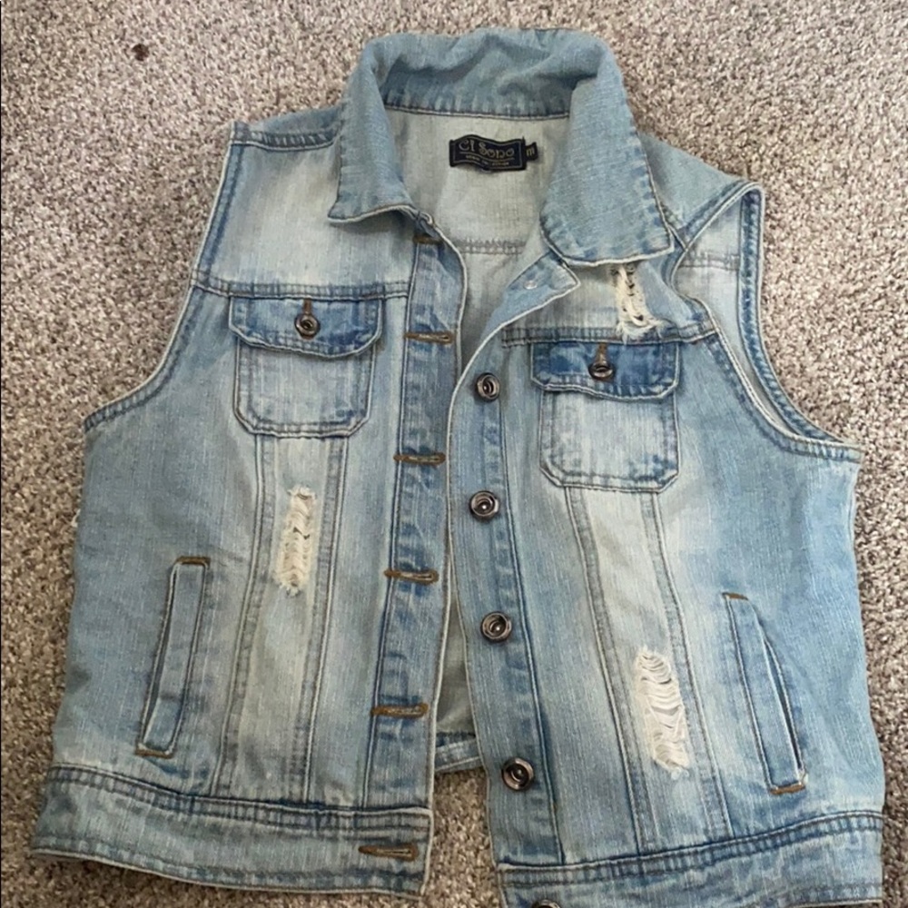 Jean jacket vest
